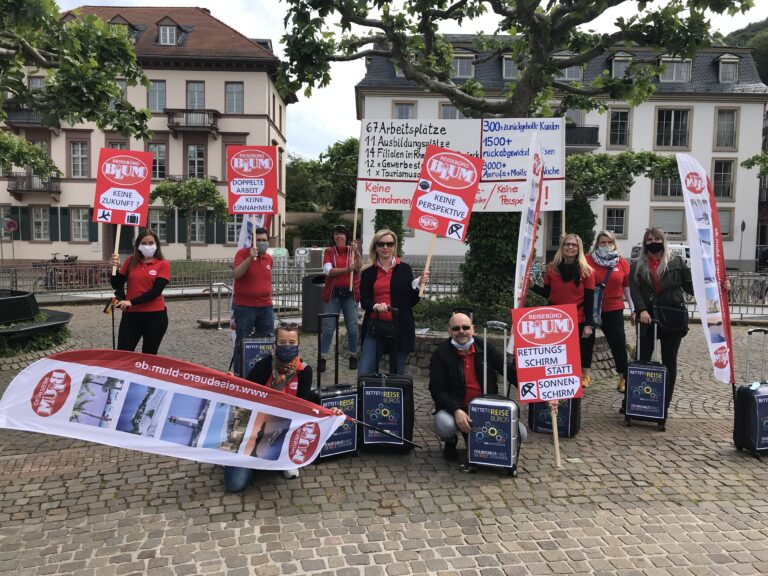 Demo „Rettet die Reisebüros“ am 13.05. in Heidelberg